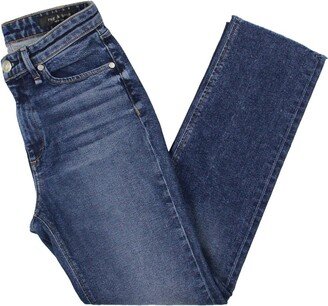 Womens High Rise Slim Fit Cigarette Jeans