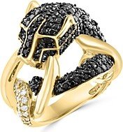 Black & White Diamond Jaguar Ring in 14K Yellow Gold, 2.0 ct. t.w. - 100% Exclusive