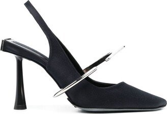 Ring-Detail Slingback Pumps