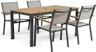 Greemotion Mackay 5-piece Outdoor Teak 59