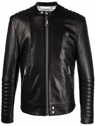 Iconic Plein leather jacket