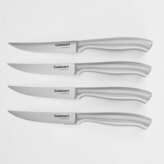 4pc Stainless Steel Hollow Handle Steak Knife Set Silver