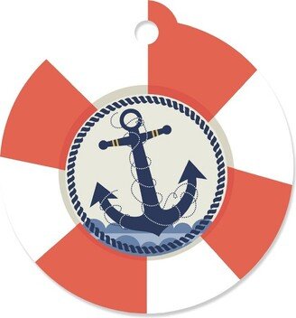 Big Dot of Happiness Ahoy - Nautical - Baby Shower or Birthday Party Favor Gift Tags (Set of 20)