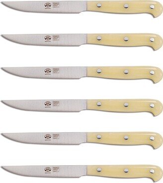 Coltellerie Berti For Match Coltello Six-Piece Lucite Steak Knife Set