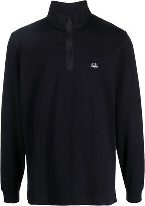 Logo-Patch Half-Zip Jumper-AD