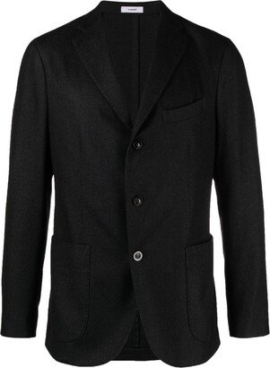 Single-Breasted Wool Blazer-CK