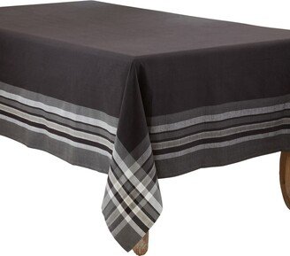 Saro Lifestyle Striped Border Design Tablecloth, 120 x 70