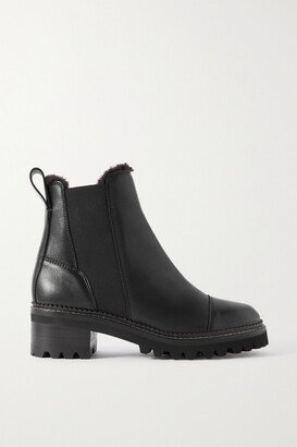 Mallory Shearling-lined Leather Chelsea Boots - Black-AA