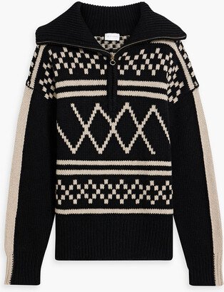 Setesdal Fair Isle merino wool and cashmere-blend half-zip sweater