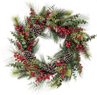 Opulent Berry Pinecone Wreath