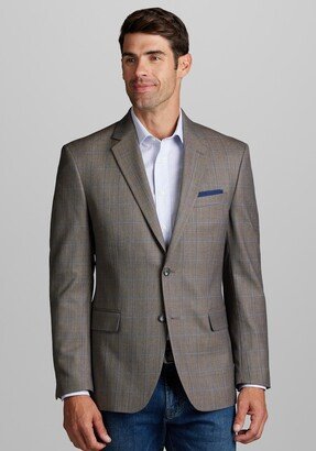 Big & Tall Men's Traditional Fit Windowpane Sportcoat