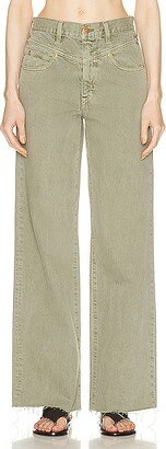 Grace Double Yoke Wide Leg in Olive