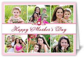 Mother's Day Cards: Bouquet Collage Mother's Day Card, Pink, Matte, Folded Smooth Cardstock, Square