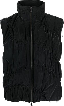 Funnel-Neck Feather-Down Gilet