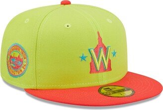 Men's Green and Red Washington Nationals 2008 Inaugural Season Cyber Highlighter 59FIFTY Fitted Hat - Green, Red