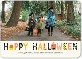 Halloween Cards: Happy Little Pumpkin Halloween Card, Beige, 5X7, Standard Smooth Cardstock, Rounded