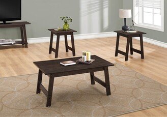 Monarch Specialties Monarch 7930P Cappuccino Three Piece Table Set