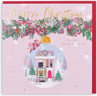 Selfridges Edit Merry Christmas To My Lovely Nanna Christmas Card 16.5cm x 16.5cm