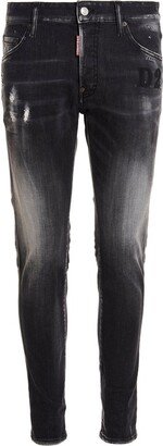 Distressed Faded Skinny-Fit Jeans