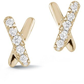 Pave Diamond Mini X Stud Earrings