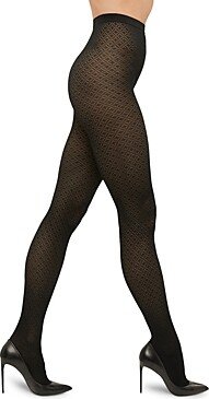 Geometric Jacquard Tights