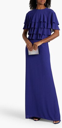 Mikael Aghal Ruffled crepe gown