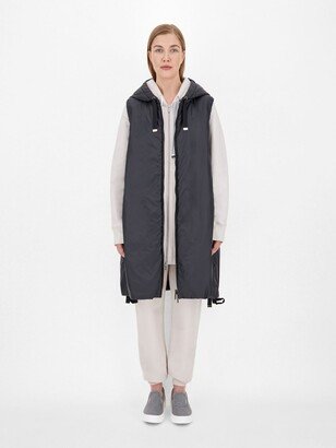Water-resistant technical canvas gilet-AD