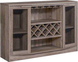 Bar Cabinet with Two Curved Glass Doors - Home Source