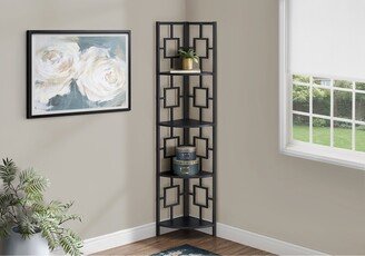 Monarch Specialties Monarch 62-inch Black Display Shelves 4-Tier Metal Etagere Bookshelf