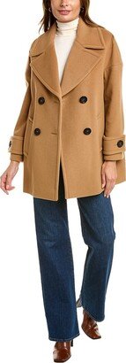 Short Wool & Cashmere-Blend Coat