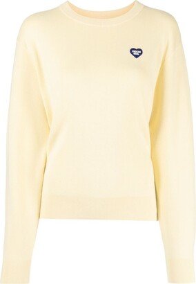 CHOCOOLATE Logo-Patch Crew Neck Sweatshirt