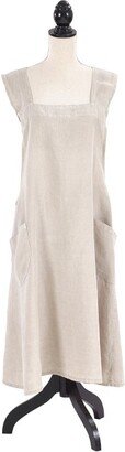 35x28 Two Pocket Front Crossback Linen Cooking Apron - Saro Lifestyle