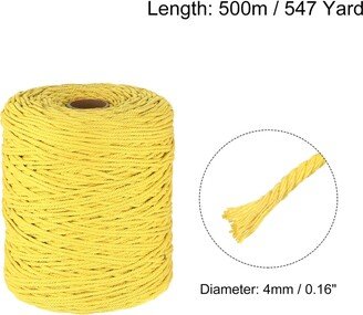 Unique Bargains Macrame Cord 547 Yard 0.16-in Dia Cotton Rope Twisted Braided String