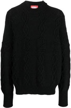 Cable-Knit Crew Neck Jumper