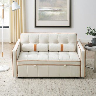 55.5 Pull Out Sleep Sofa Bed 2 Seater Loveseats Sofa