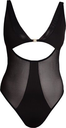 Zelf Intimates Stella Black Bodysuit Recycled