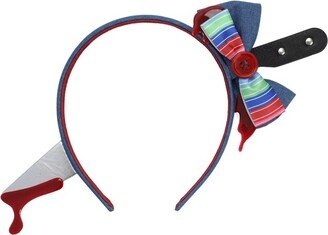 Child's Play Chucky Bloody Bow With Knife In Head Headband