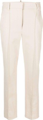 High-Waisted Cigarette Trousers-AA