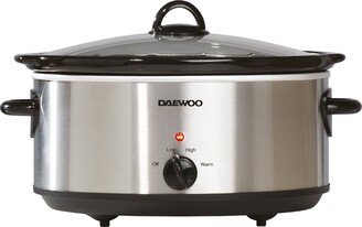 6.5L Stainless Steel Slow Cooker Black