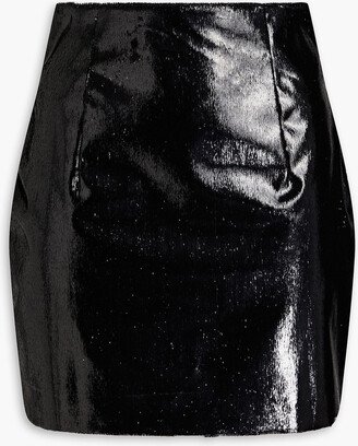 Metallic fil coupé mini skirt