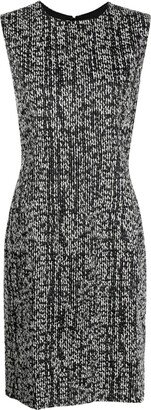 Sleeveless Tweed Midi Dress