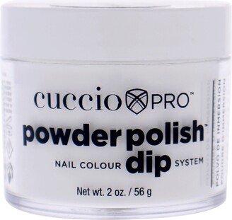 Pro Powder Polish Nail Colour Dip System - White With Silver Mica by Cuccio Colour for Women - 1.6 oz Nail Powder