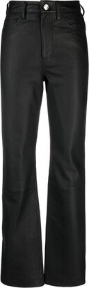 Matte Leather Trousers