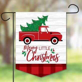 Big Dot Of Happiness Merry Little Christmas Tree - Outdoor Decor Double-Sided Garden Flag 12 x 15.25