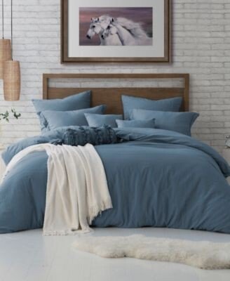 Microfiber Washed Crinkle Duvet Cover Shams