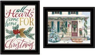 Come Home for Christmas 2-Piece Vignette by Cindy Jacobs and Richard Cowdrey, Black Frame, 15