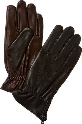 Two-Tone Cashmere-Lined Leather Gloves