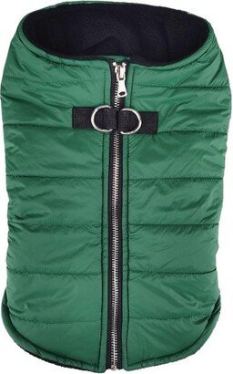 Doggie Design Zip-up Dog Puffer Vest - Dark Green(X-Small)