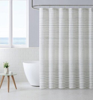 Tidal Stripe Cotton Blend - Shower Curtain Beige- 72