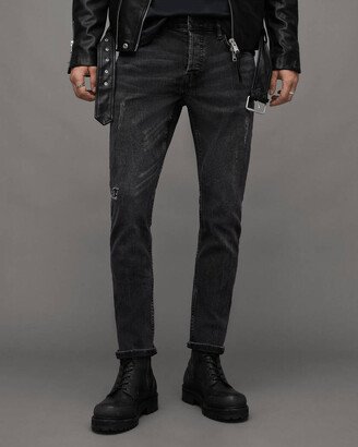 Rex Slim Fit Soft Stretch Denim Jeans - Washed Black